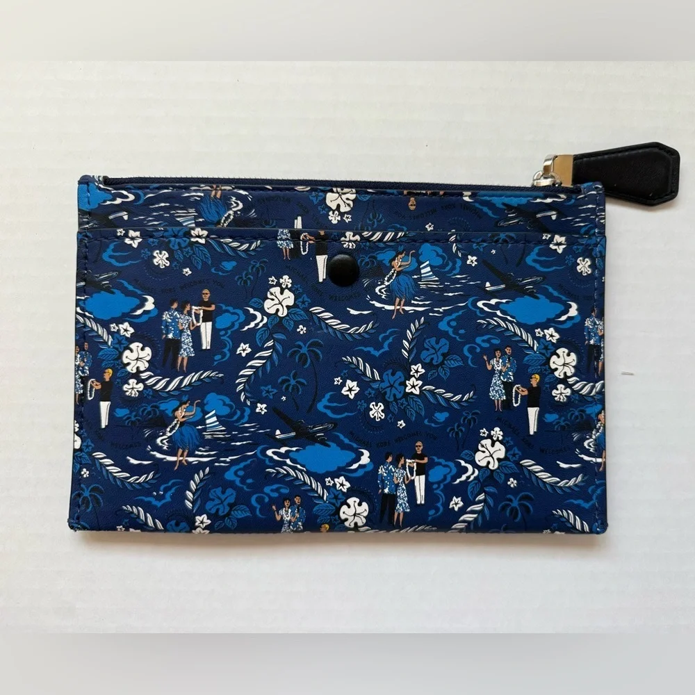 Michael Kors Prescott Tropical Welcome Print Leather pouch